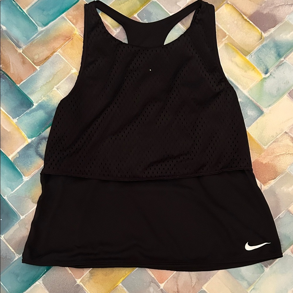 Nike Black Mesh Racerback Tank